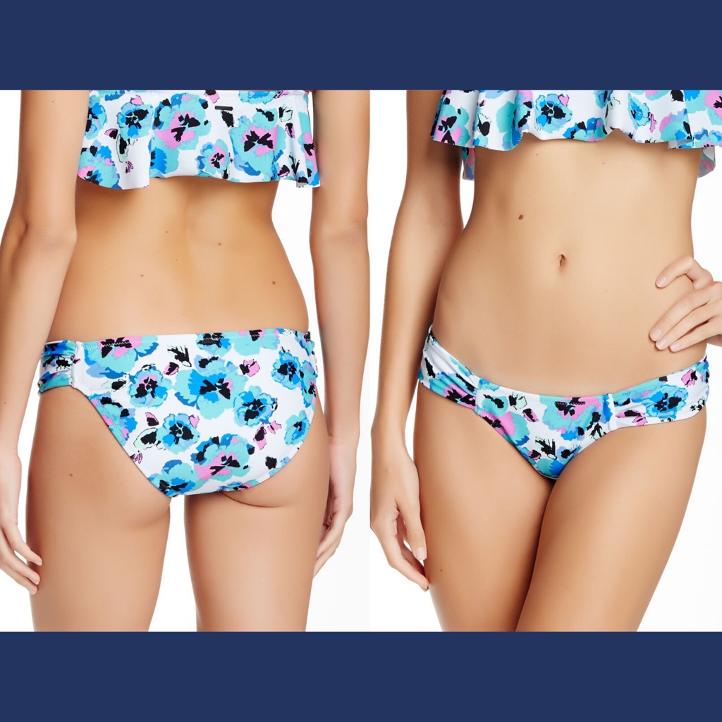 Nwt Volcom Floral Junkie Full Bottom In Blue Bird [ Xs ]
